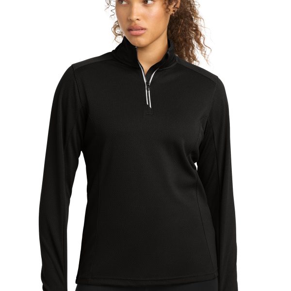 Sport-Tek Women's Sport-Wick Textured 1/4-Zip Pullover