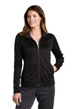 Sport-Tek Ladies Tricot Sleeve Stripe Track Jacket