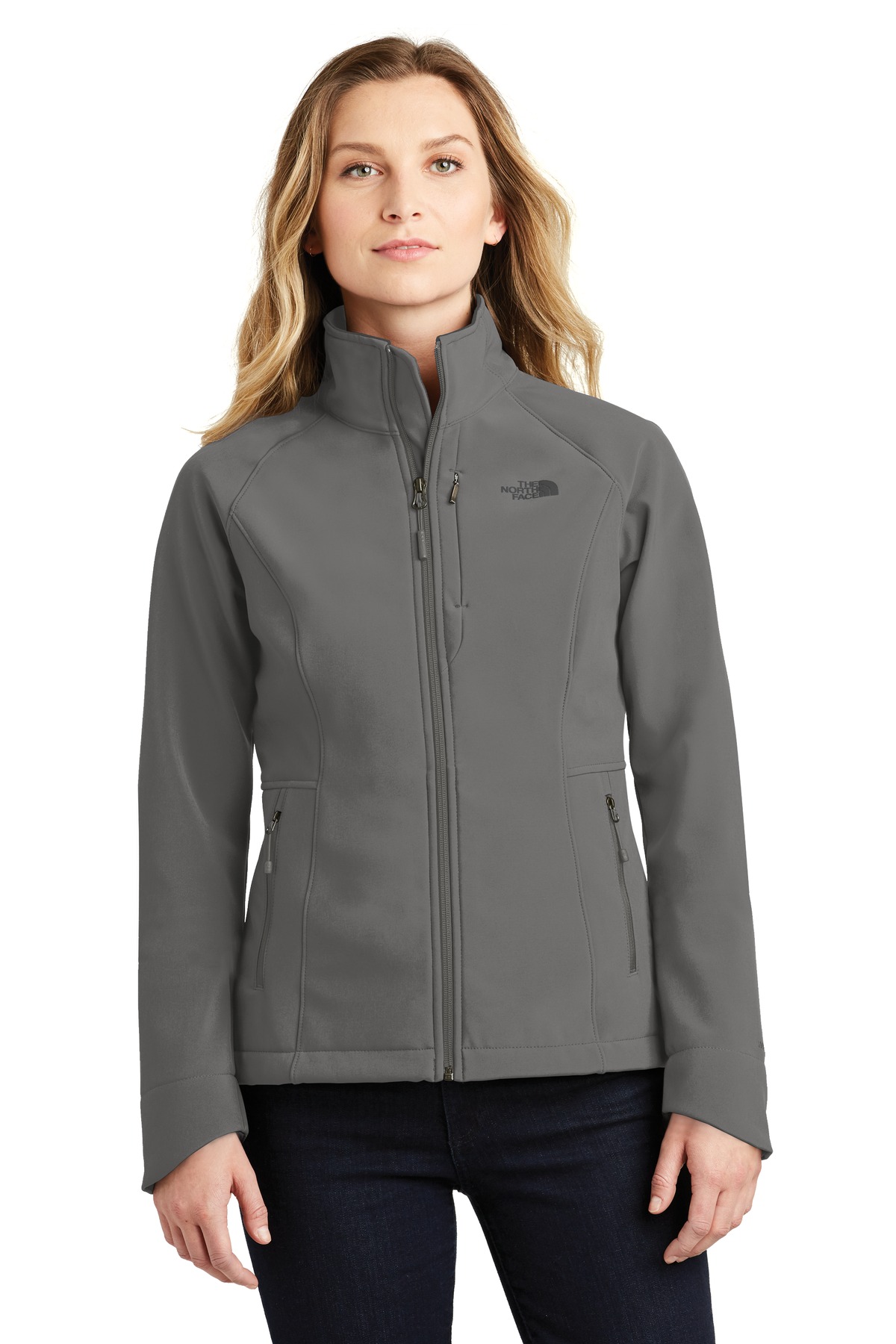 NF0A3LGU_asphaltgrey_model_front_092017.jpg The North Face Women's Apex Barrier Soft Shell Jacket - Image 1