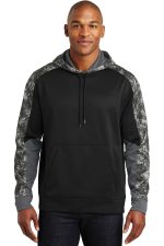 Sport-Tek Sport-Wick Mineral Freeze Fleece Colorblock Hooded Pullover