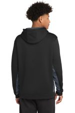 Sport-Tek Sport-Wick CamoHex Fleece Colorblock Hooded Pullover - Image 2