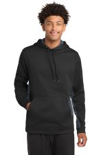 Sport-Tek Sport-Wick CamoHex Fleece Colorblock Hooded Pullover