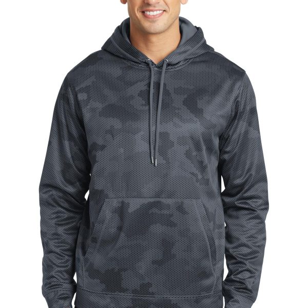 Sport-Tek Sport-Wick CamoHex Fleece Hooded Pullover