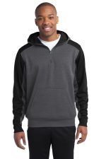 Sport-Tek Tech Fleece Colorblock 1/4-Zip Hooded Sweatshirt