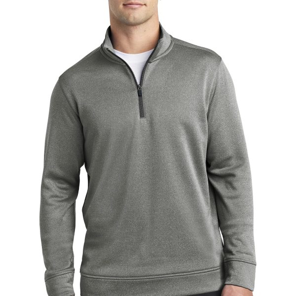 Sport-Tek PosiCharge Sport-Wick Heather Fleece 1/4-Zip Pullover