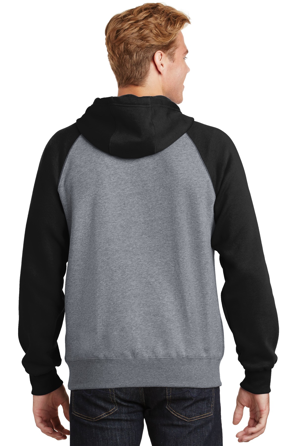Sport-Tek Raglan Colorblock Pullover Hooded Sweatshirt - Image 2