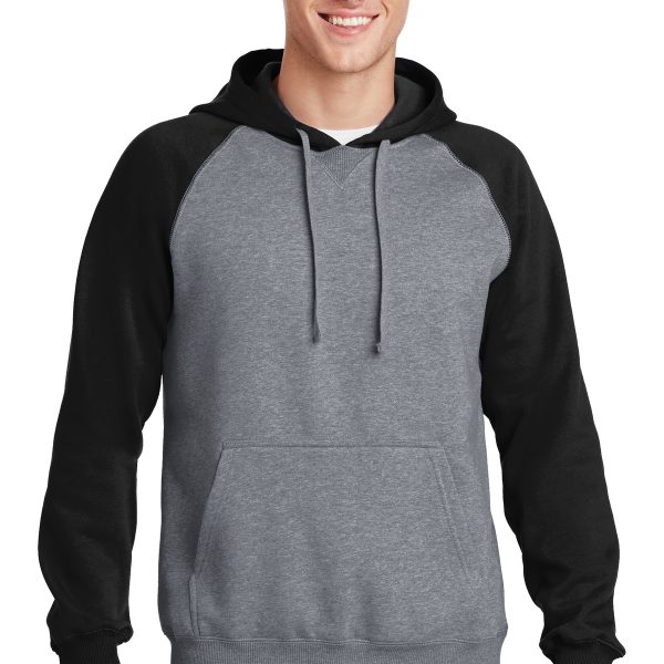 Sport-Tek Raglan Colorblock Pullover Hooded Sweatshirt