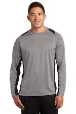 Sport-Tek Long Sleeve Heather Colorblock Contender ™ Tee