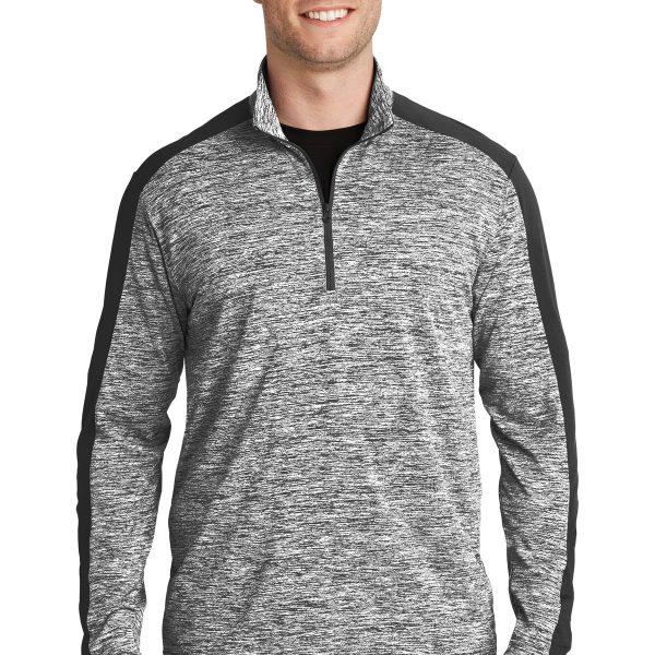 Sport-Tek PosiCharge Electric Heather Colorblock 1/4-Zip Pullover