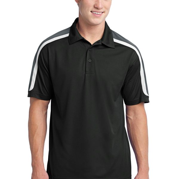 Sport-Tek Tricolor Shoulder Micropique Sport-Wick Polo
