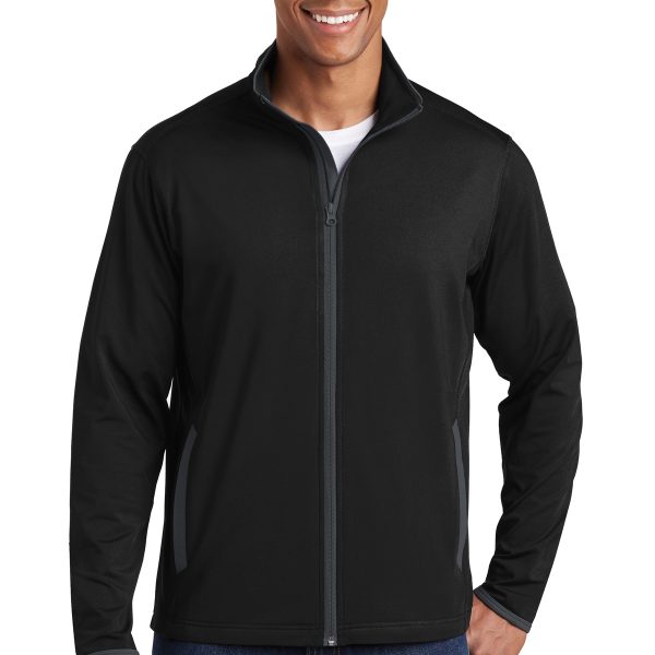 Sport-Tek Sport-Wick Stretch Contrast Full-Zip Jacket