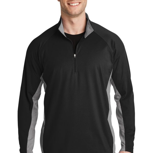 Sport-Tek Sport-Wick Stretch Contrast 1/4-Zip Pullover