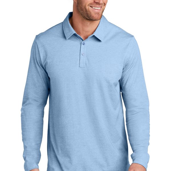 TravisMathew Oceanside Heather Long Sleeve Polo TM1MZ343