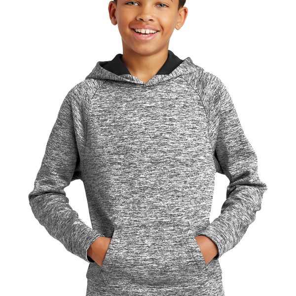 Sport-Tek Youth PosiCharge Electric Heather Fleece Hooded Pullover