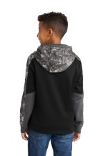 Sport-Tek Youth Sport-Wick Mineral Freeze Fleece Colorblock Hooded Pullover - Image 2