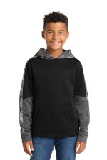 Sport-Tek Youth Sport-Wick Mineral Freeze Fleece Colorblock Hooded Pullover
