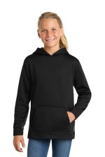 Sport-Tek Youth Sport-Wick Fleece Colorblock Hooded Pullover