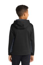 Sport-Tek Youth Sport-Wick CamoHex Fleece Colorblock Hooded Pullover - Image 2