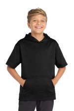Sport-Tek Youth Sport-Wick Fleece Short Sleeve Hooded Pullover