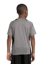 Sport-Tek Youth Heather Colorblock Contender ™ Tee - Image 2