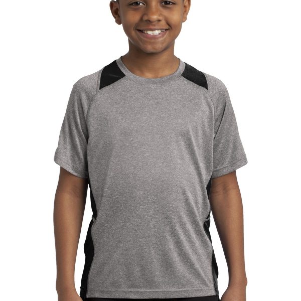 Sport-Tek Youth Heather Colorblock Contender ™ Tee