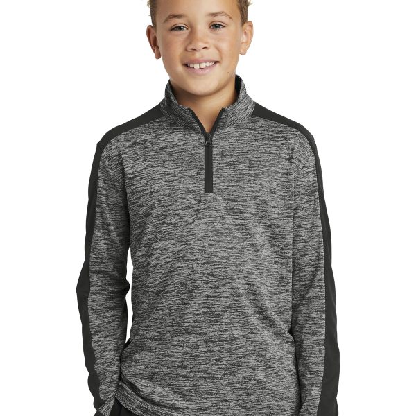 Sport-Tek Youth PosiCharge Electric Heather Colorblock 1/4-Zip Pullover