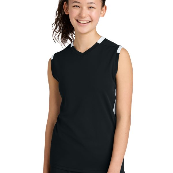 Sport-Tek Youth Club Sleeveless V-Neck YST441