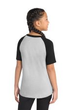 Sport-Tek Youth Short Sleeve Colorblock Raglan Jersey - Image 2