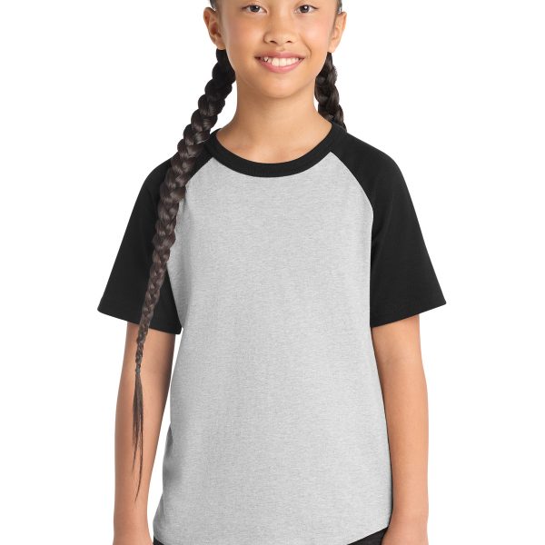 Sport-Tek Youth Short Sleeve Colorblock Raglan Jersey