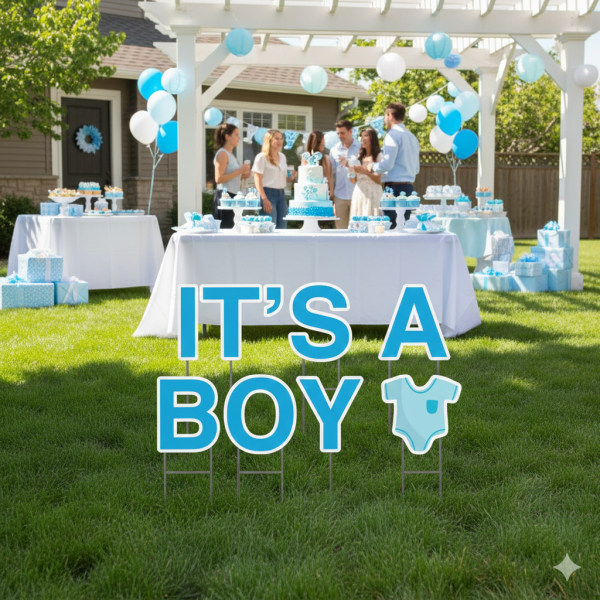 Pre-Packaged It's A Boy Yard Letters