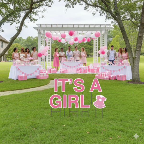 Pre-Packaged It's A Girl Yard Letters