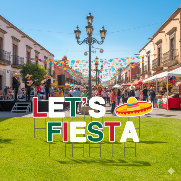 Pre-Packaged Let’s Fiesta Yard Letters