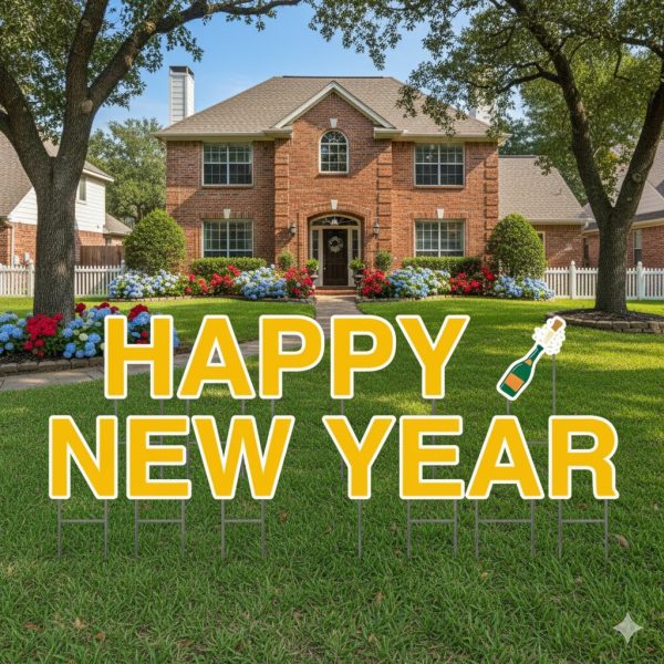 Pre-Packaged Happy New Year Yard Letters